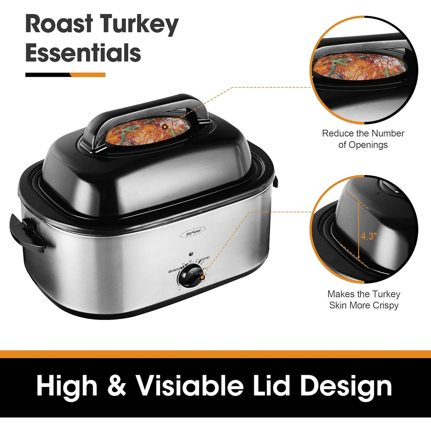 Royalcraft Roaster Oven with Removable Pan