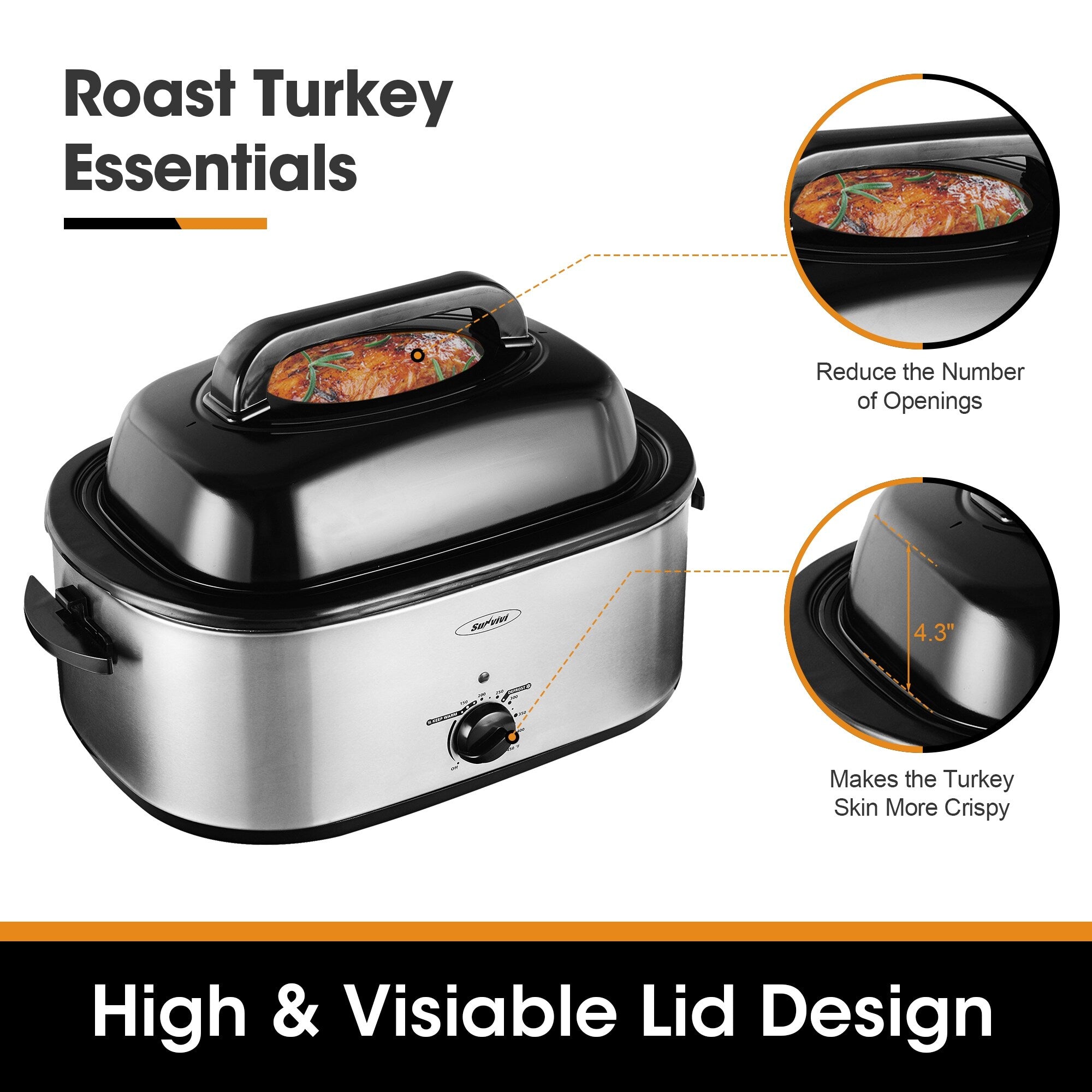 Royalcraft Roaster Oven with Removable Pan