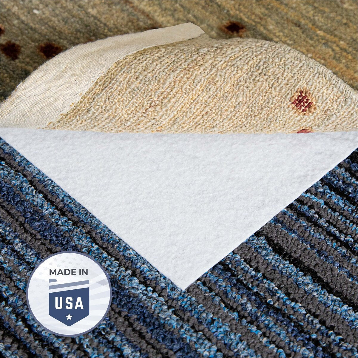 Rug on Carpet Non Slip Rug Pad by Slip-Stop - White