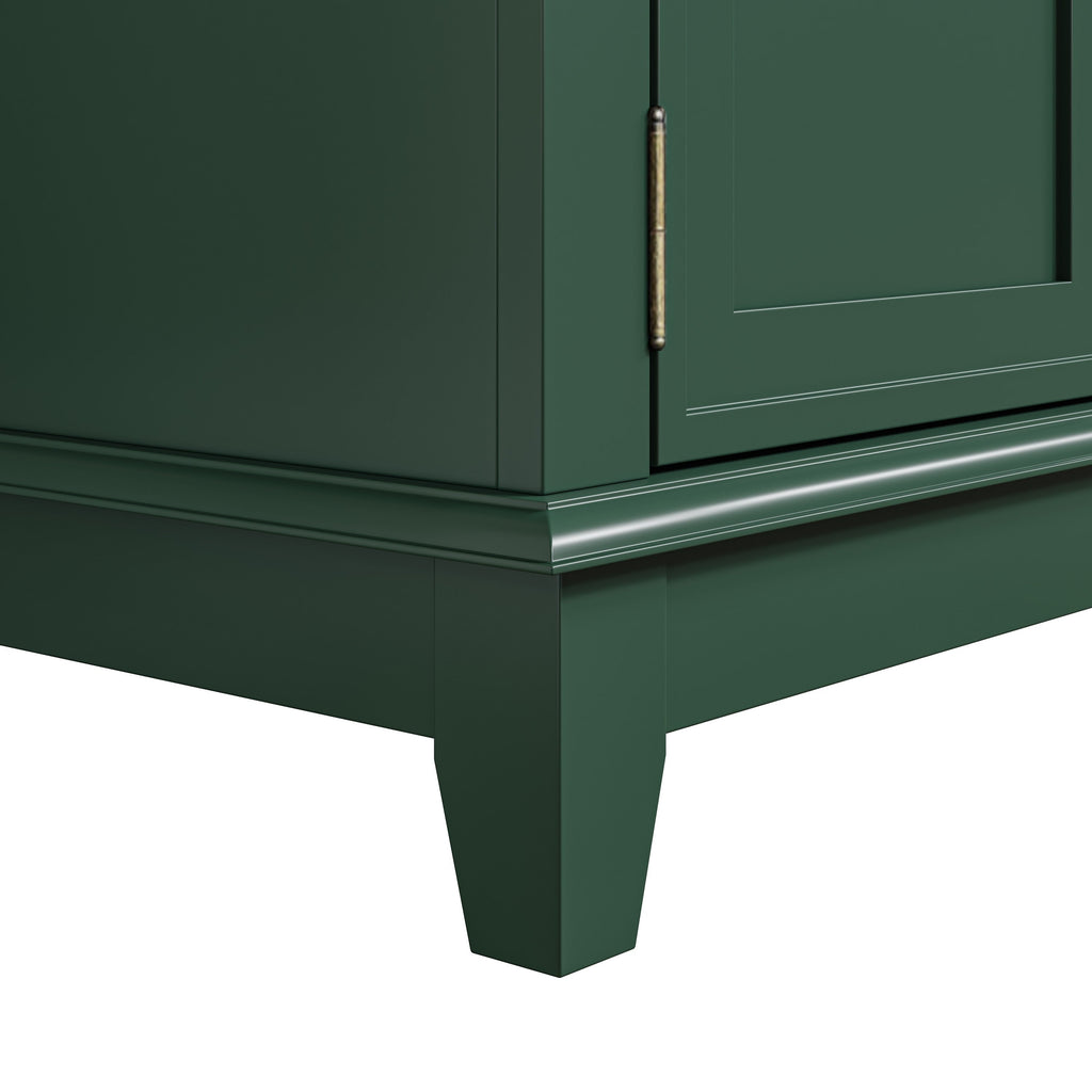 Rustic 72-Inch TV Stand with Adjustable Shelves, Hidden Storage - 72 in Width