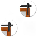 Rustic Farmhouse Mirror Vanity Mirror Solid Wood Frame with Metal Barn Style Mirror