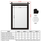 Rustic Farmhouse Mirror Vanity Mirror Solid Wood Frame with Metal Barn Style Mirror