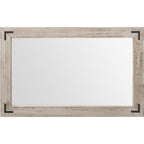 Rustic Wooden Framed Wall Mirror, Natural Wood Bathroom Vanity Mirror