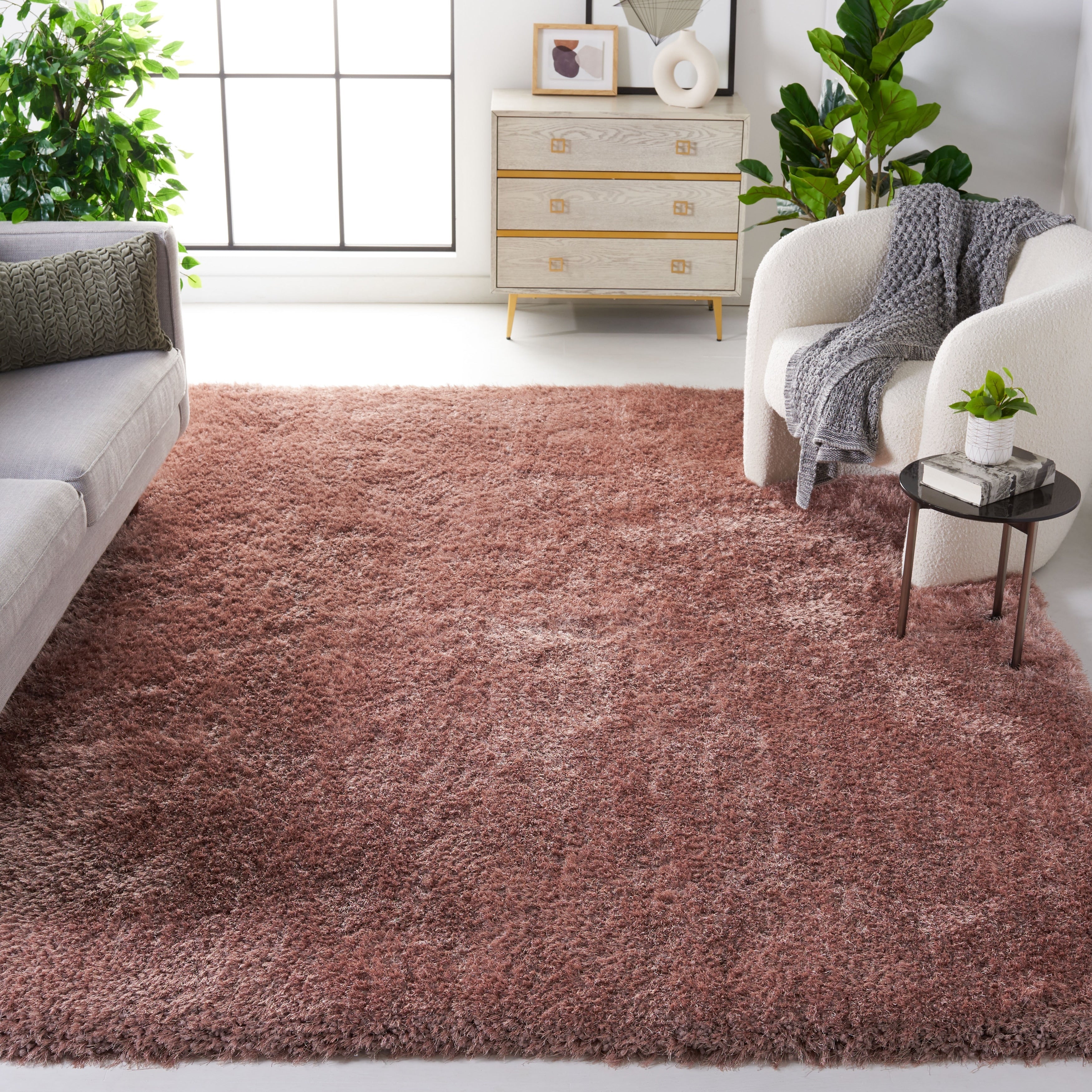 SAFAVIEH Bahija Rudina Luxe Shaggy 3 inch-thick Area Rug