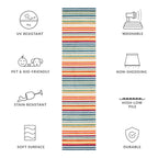 SAFAVIEH Cabana Gafia Indoor/ Outdoor Waterproof Patio Stripe Rug