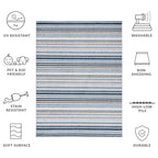SAFAVIEH Cabana Gafia Indoor/ Outdoor Waterproof Patio Stripe Rug