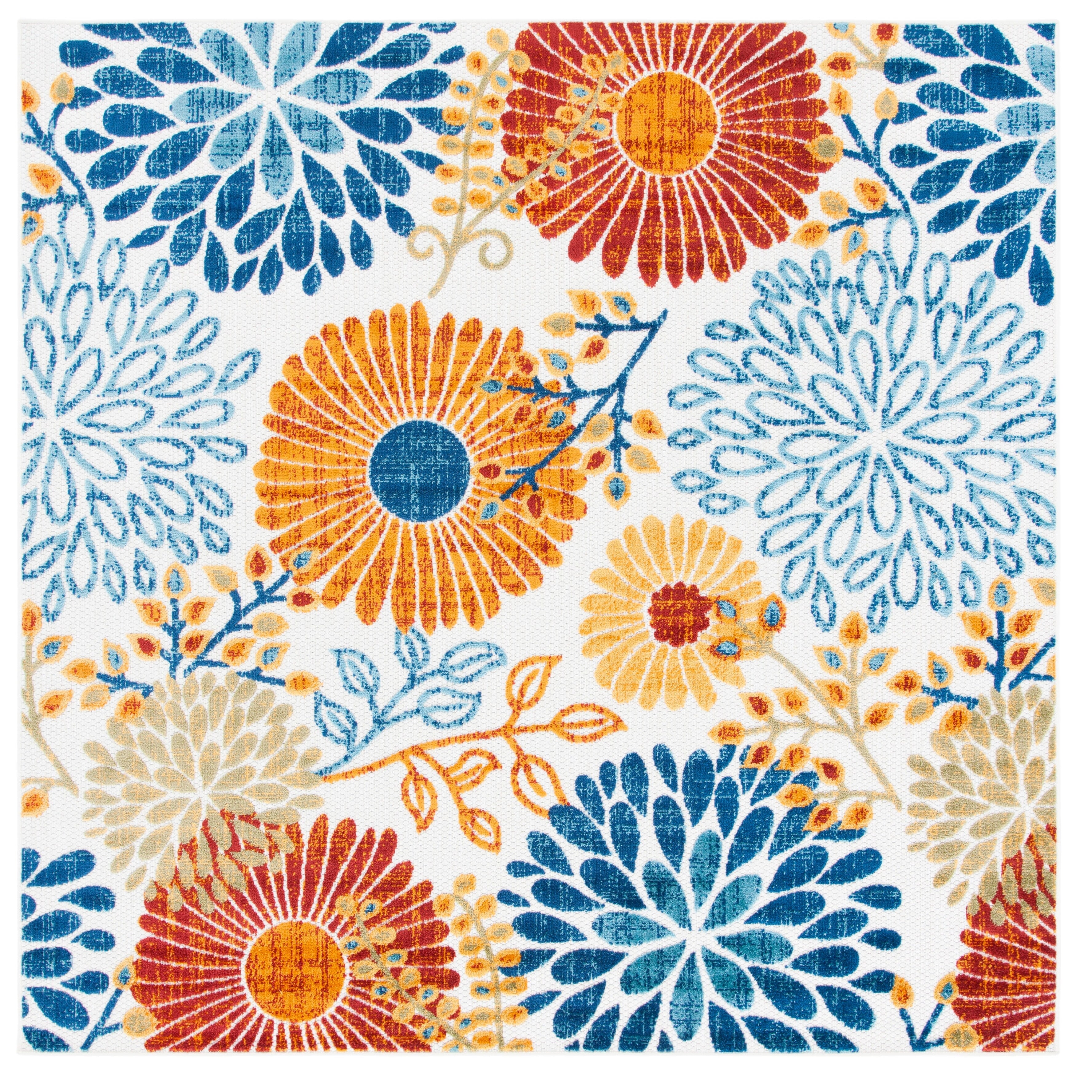 SAFAVIEH Cabana Hillechien Indoor/ Outdoor Waterproof Patio Floral Rug