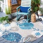 SAFAVIEH Cabana Hillechien Indoor/ Outdoor Waterproof Patio Floral Rug