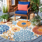 SAFAVIEH Cabana Hillechien Indoor/ Outdoor Waterproof Patio Floral Rug