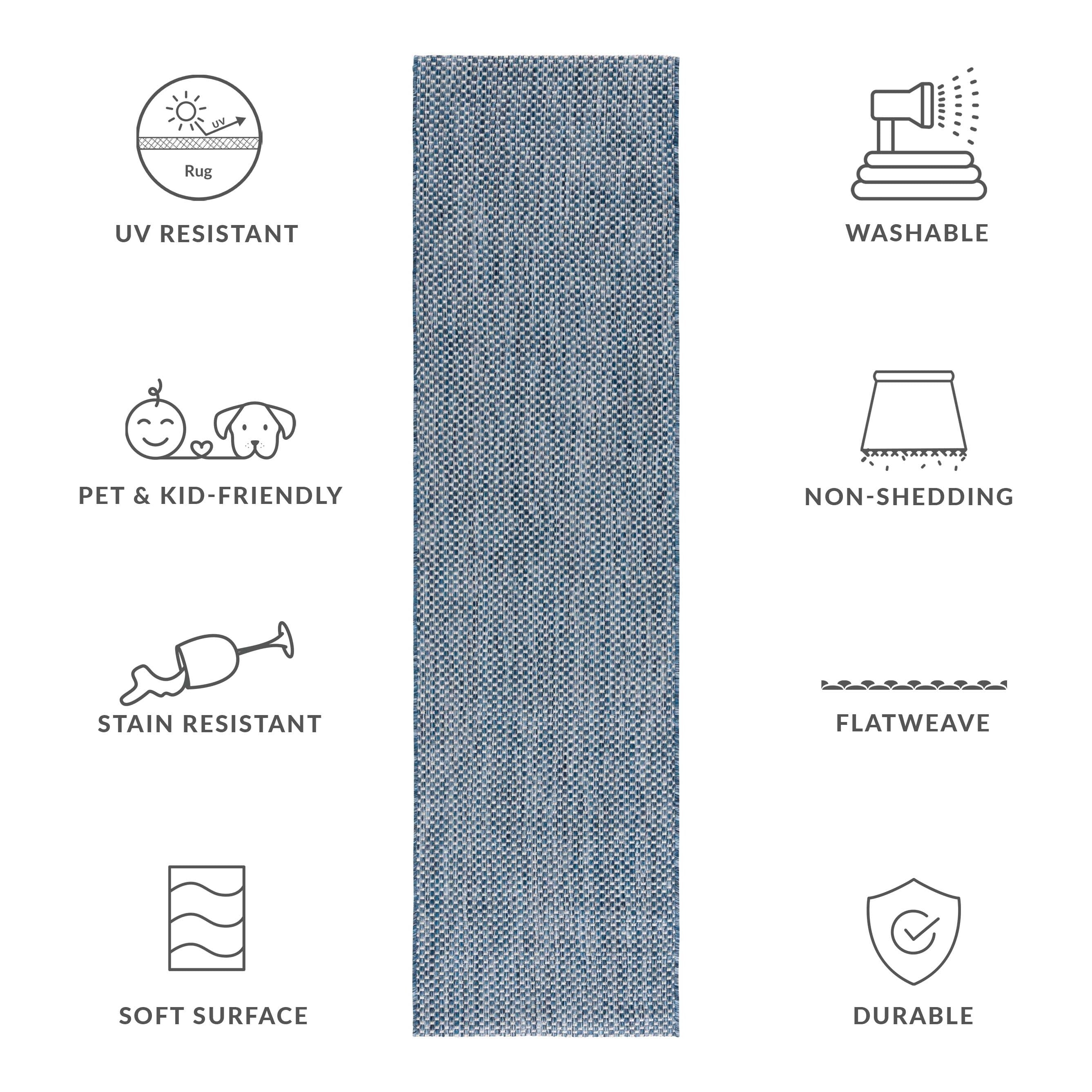 SAFAVIEH Courtyard Begajeta Indoor/Outdoor Waterproof Patio Backyard Rug.