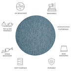 SAFAVIEH Courtyard Begajeta Indoor/Outdoor Waterproof Patio Backyard Rug.