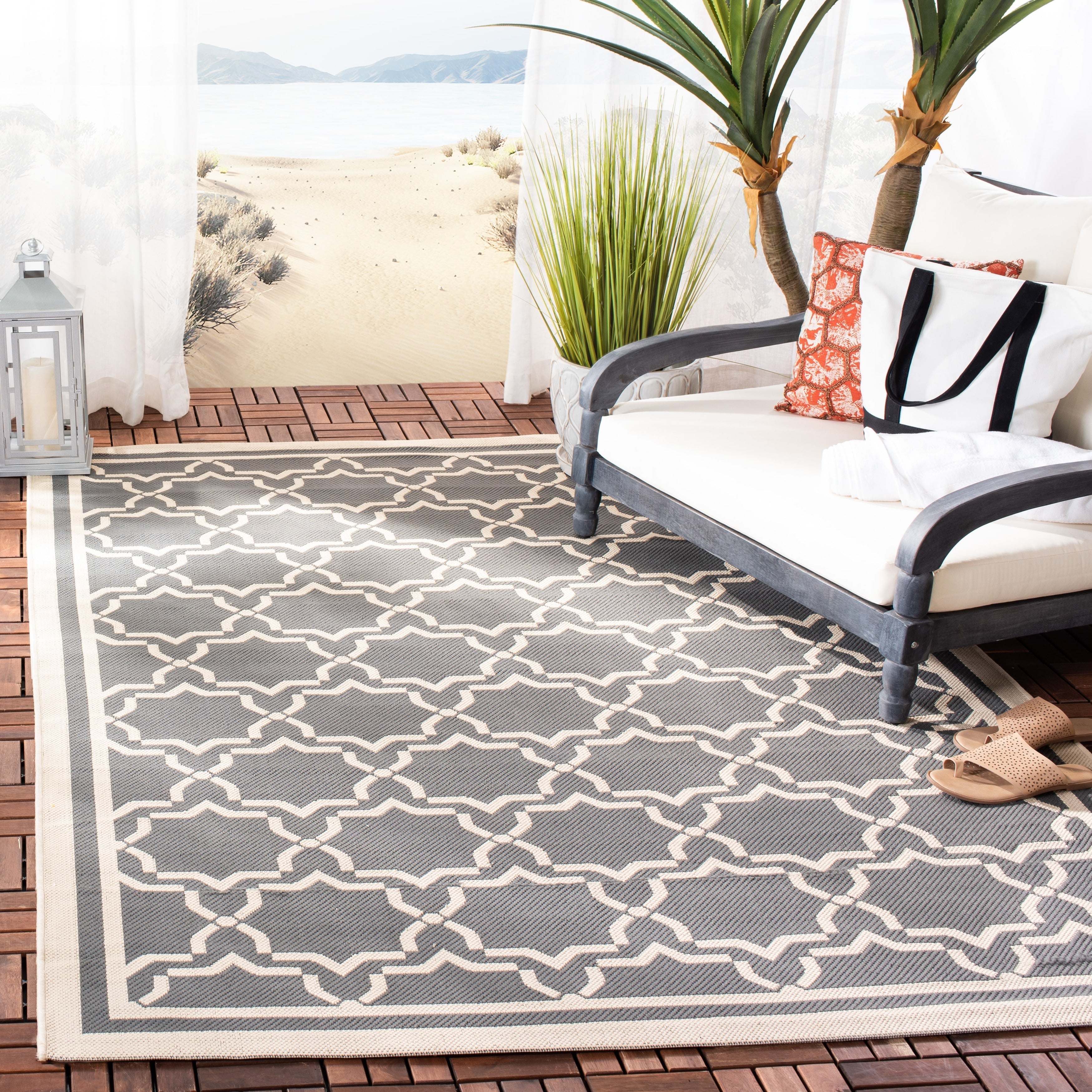 SAFAVIEH Courtyard Gulsin Indoor/ Outdoor Waterproof Patio Backyard Rug