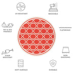 SAFAVIEH Courtyard Gulsin Indoor/ Outdoor Waterproof Patio Backyard Rug