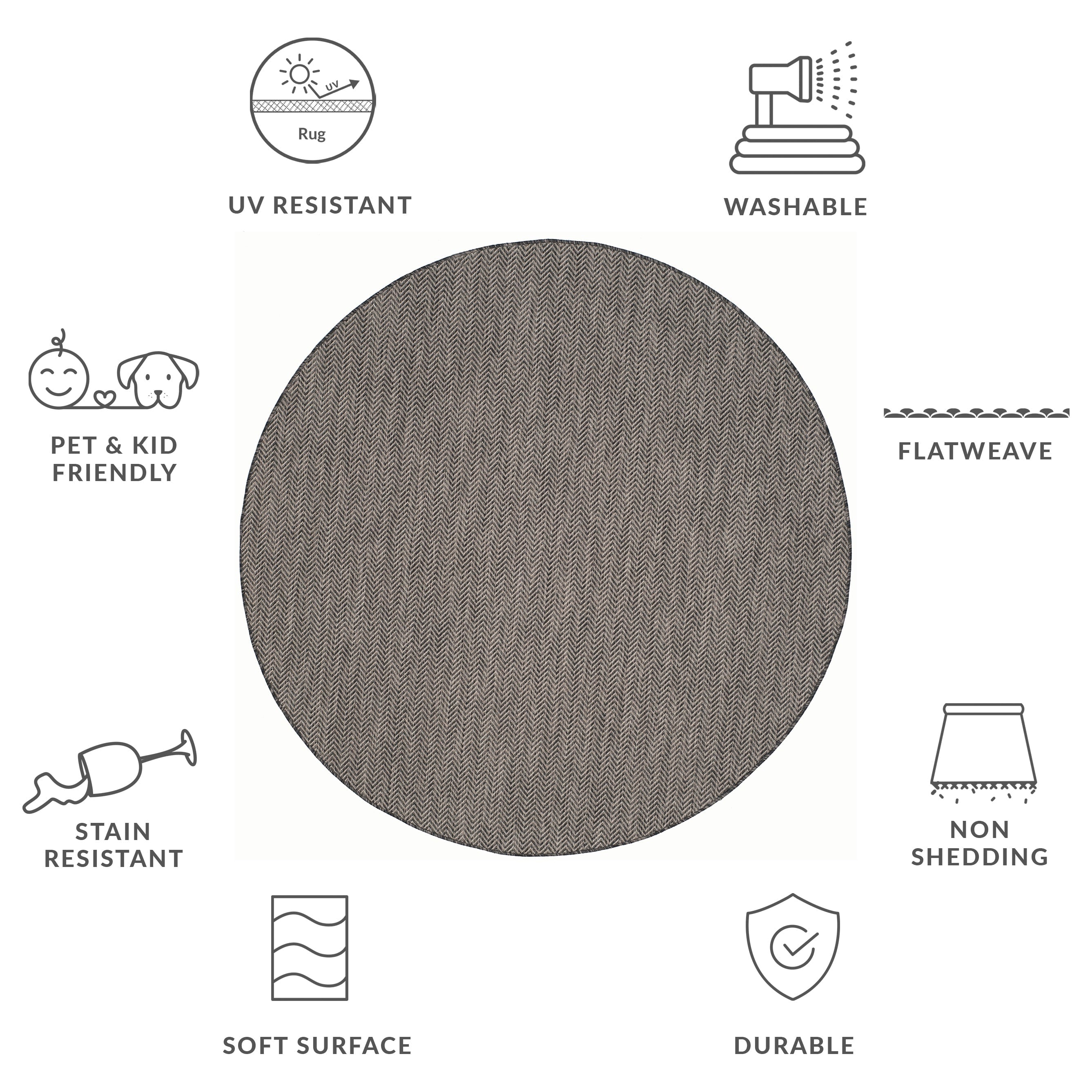 SAFAVIEH Courtyard Ilmur Indoor/ Outdoor Waterproof Patio Backyard Rug