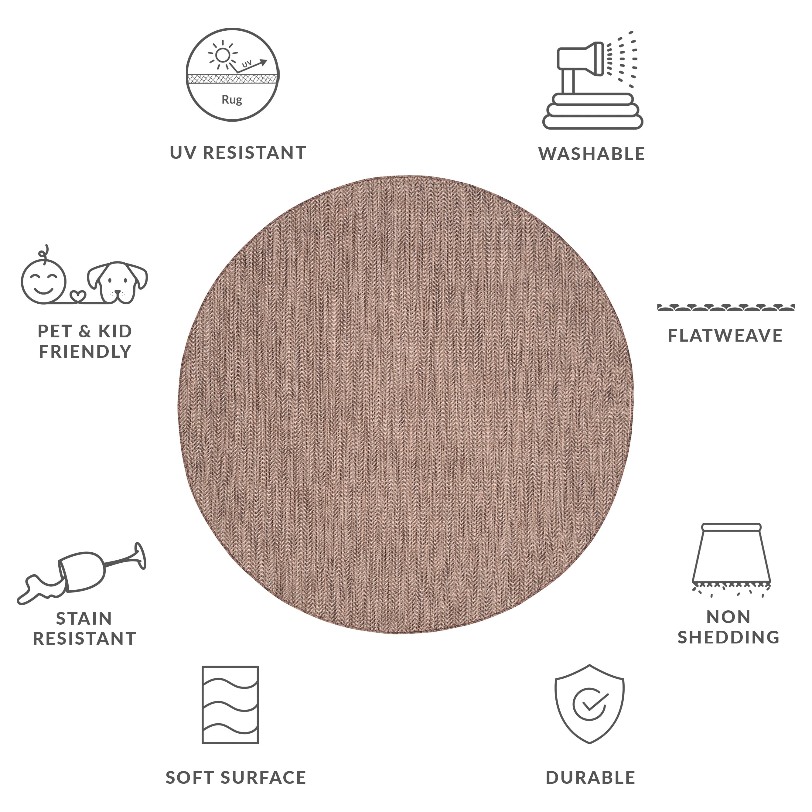 SAFAVIEH Courtyard Ilmur Indoor/ Outdoor Waterproof Patio Backyard Rug