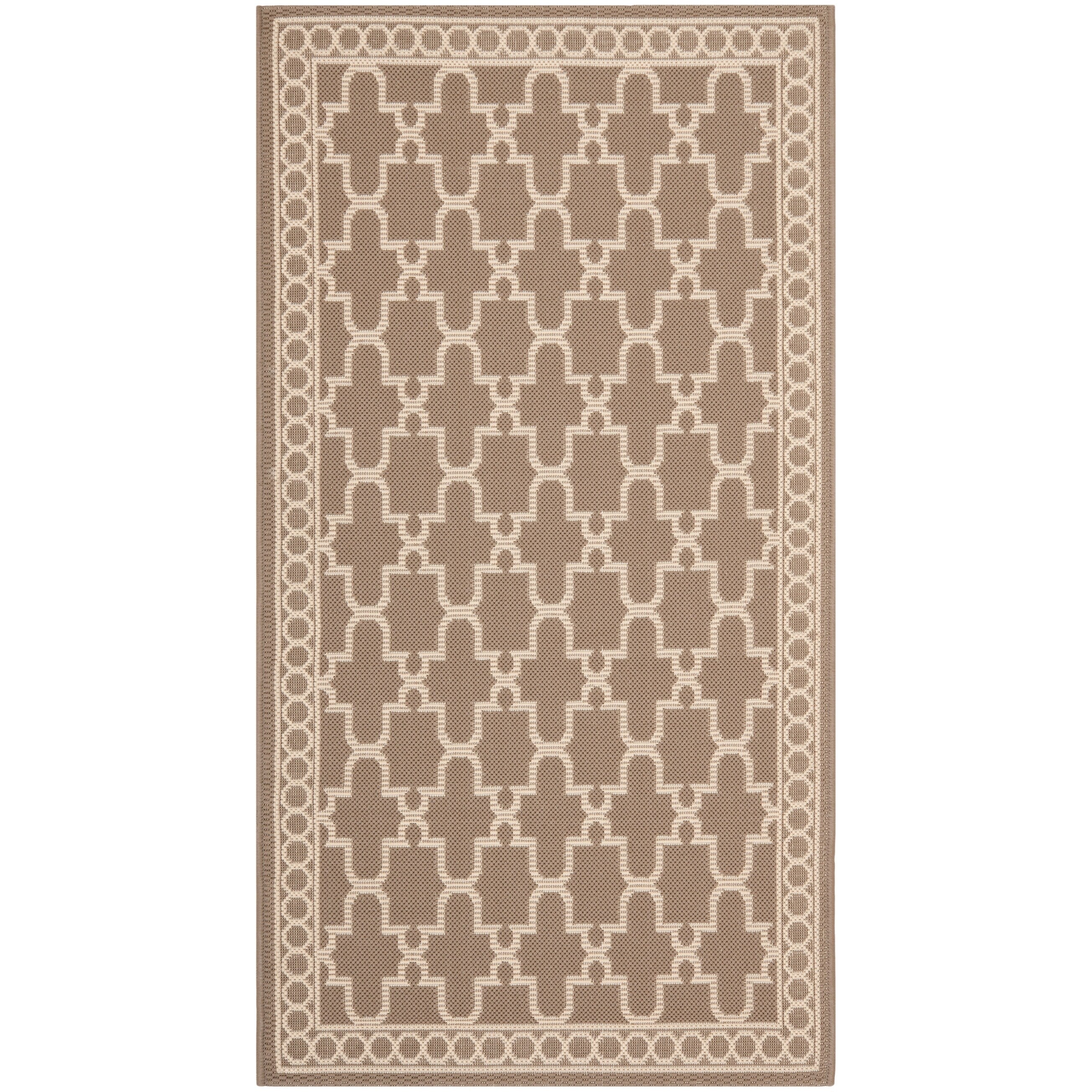 SAFAVIEH Courtyard Janell Trellis Indoor/ Outdoor Waterproof Patio Backyard Rug