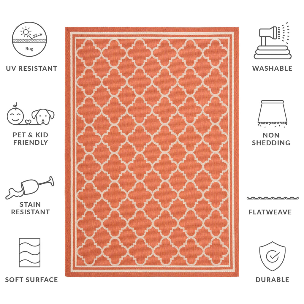 SAFAVIEH Courtyard Kristelle Indoor/ Outdoor Waterproof Patio Backyard Rug