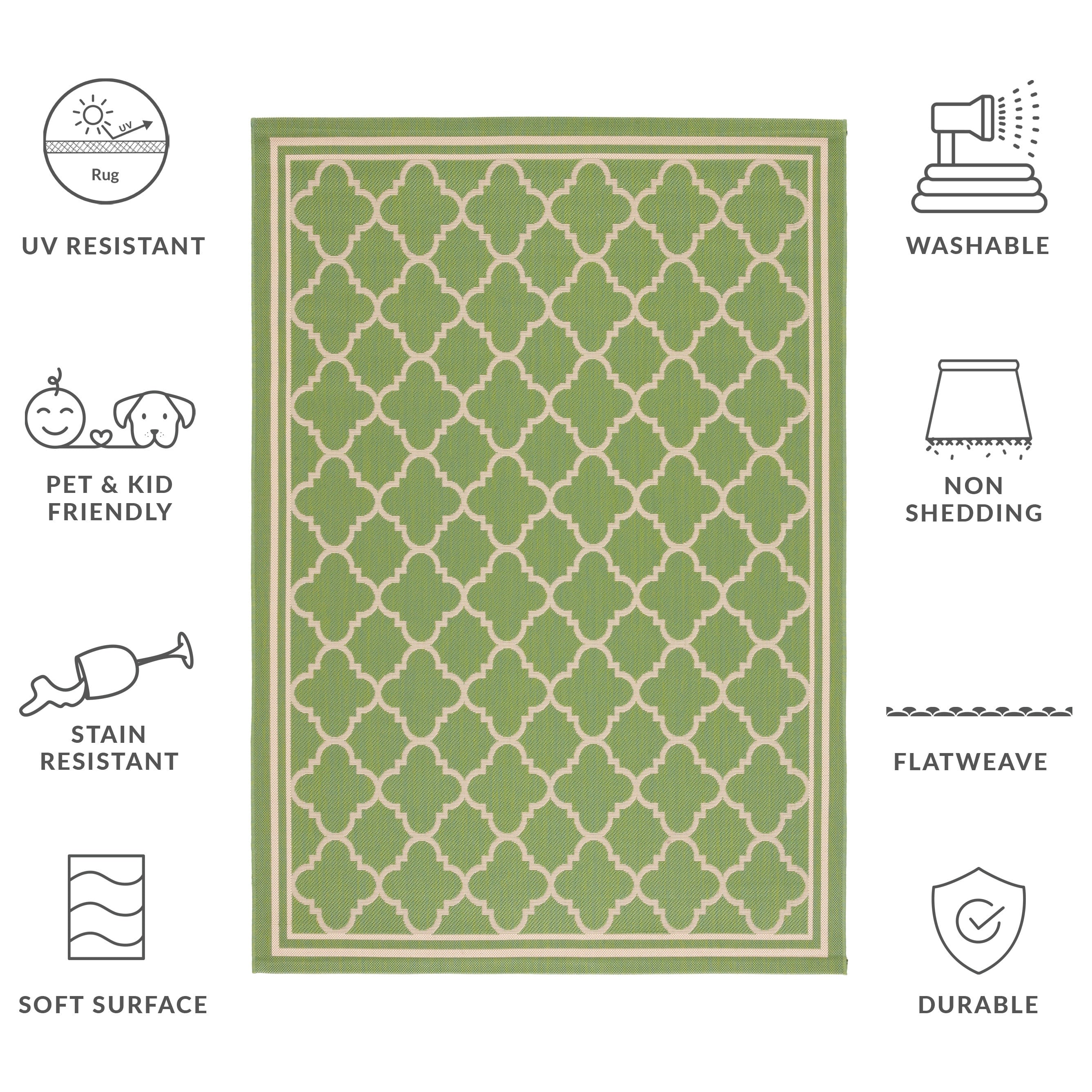 SAFAVIEH Courtyard Kristelle Indoor/ Outdoor Waterproof Patio Backyard Rug