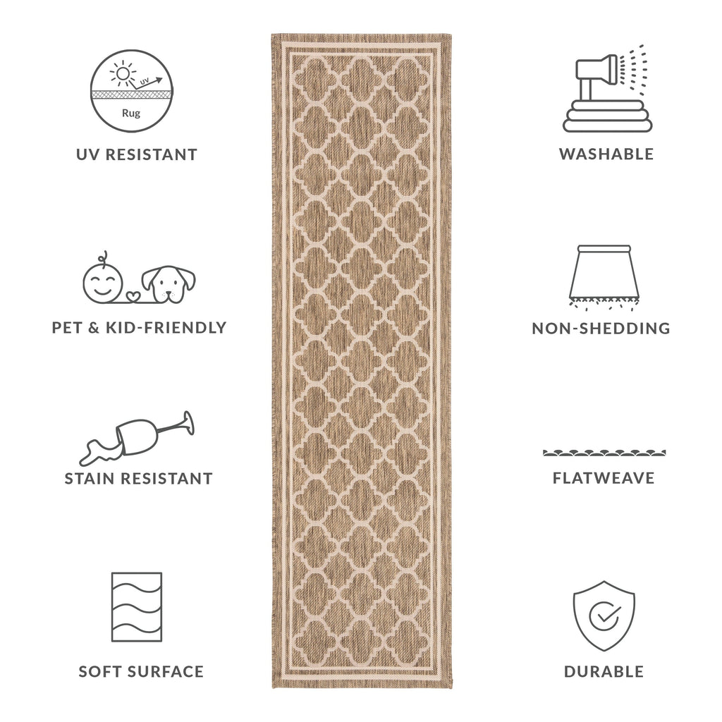 SAFAVIEH Courtyard Kristelle Indoor/ Outdoor Waterproof Patio Backyard Rug