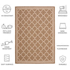 SAFAVIEH Courtyard Kristelle Indoor/ Outdoor Waterproof Patio Backyard Rug