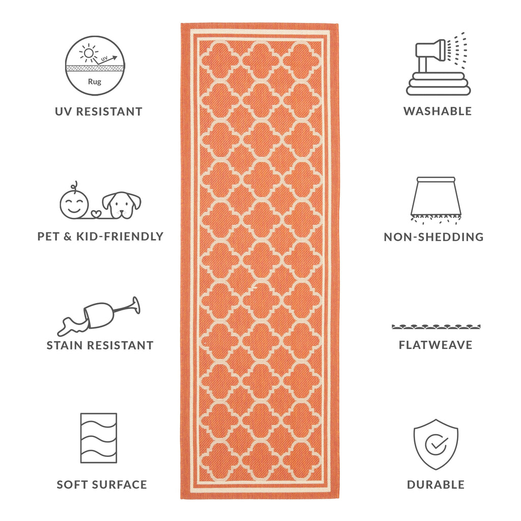 SAFAVIEH Courtyard Kristelle Indoor/ Outdoor Waterproof Patio Backyard Rug