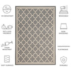 SAFAVIEH Courtyard Kristelle Indoor/ Outdoor Waterproof Patio Backyard Rug
