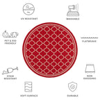 SAFAVIEH Courtyard Kristelle Indoor/ Outdoor Waterproof Patio Backyard Rug