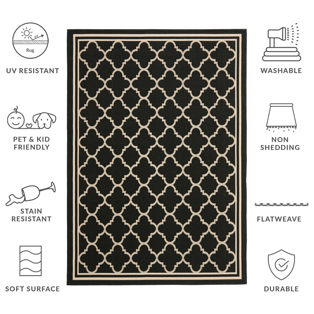 SAFAVIEH Courtyard Kristelle Indoor/ Outdoor Waterproof Patio Backyard Rug