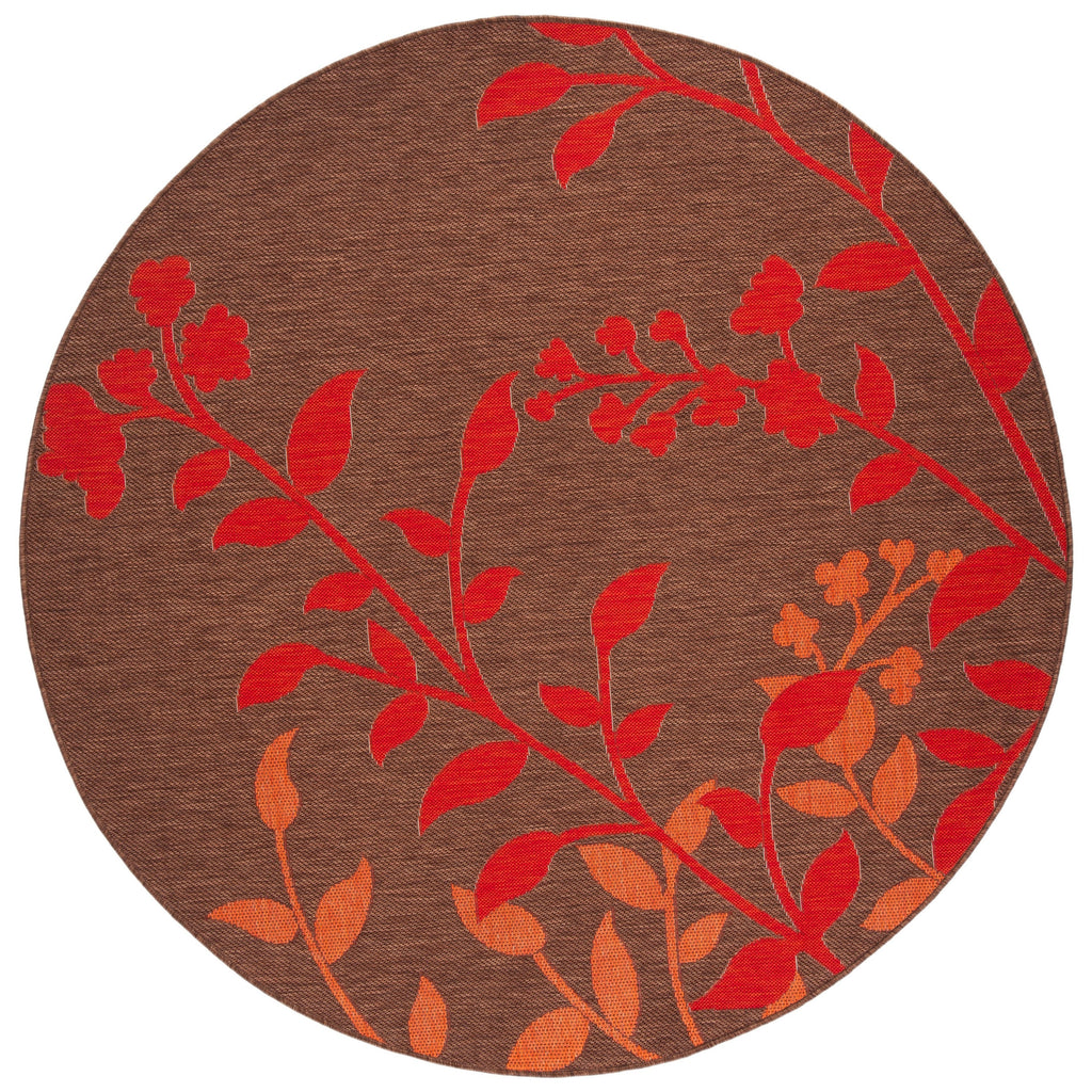 SAFAVIEH Courtyard Luann Botanical Indoor/ Outdoor Waterproof Patio Backyard Rug