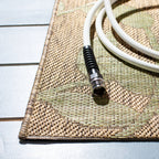 SAFAVIEH Courtyard Luann Botanical Indoor/ Outdoor Waterproof Patio Backyard Rug