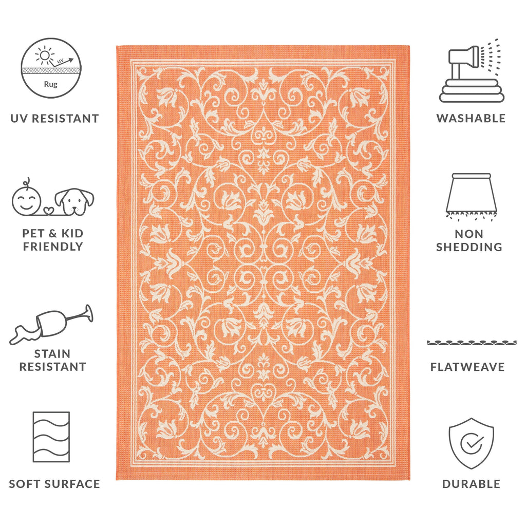 SAFAVIEH Courtyard Miljeta Indoor/ Outdoor Waterproof Patio Backyard Rug