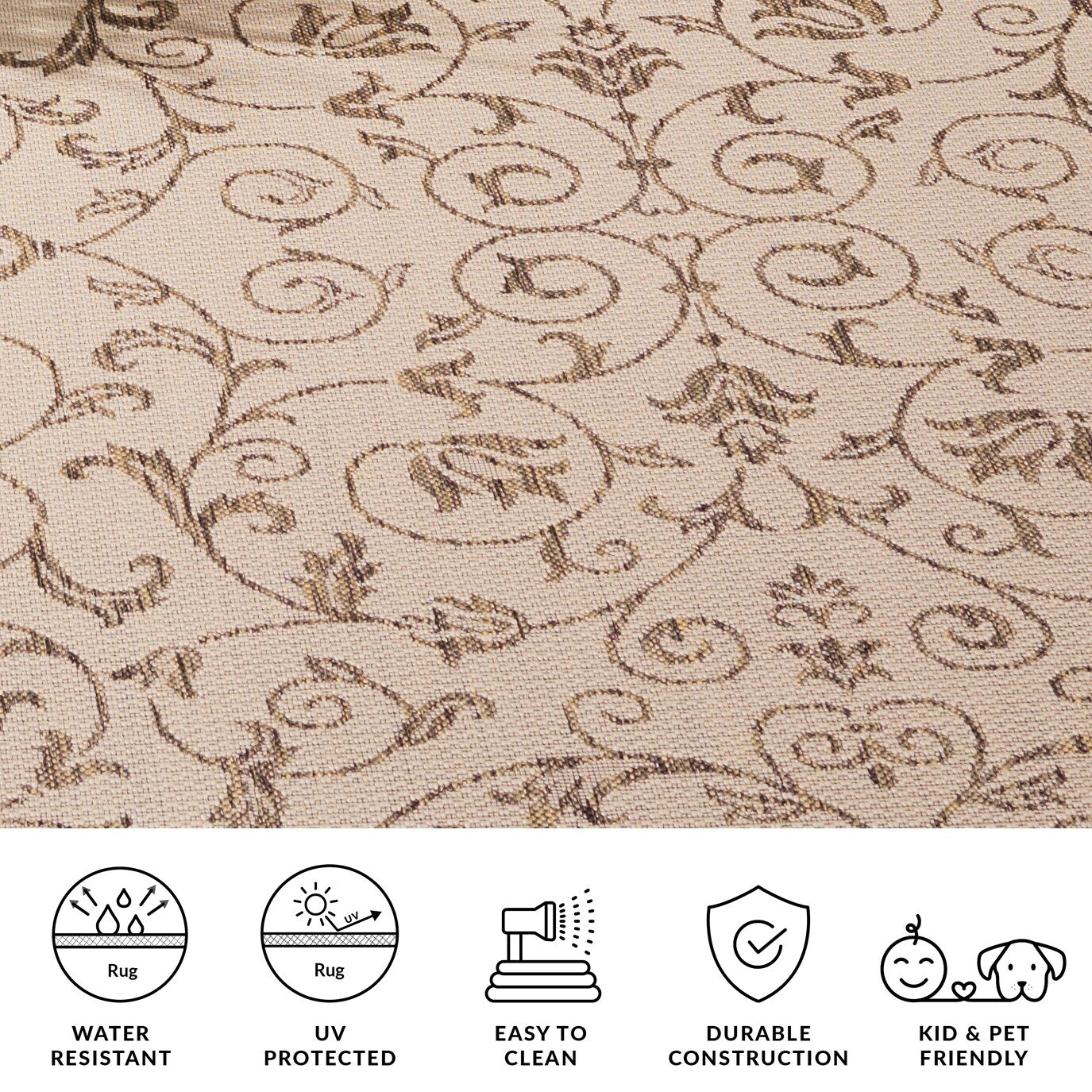 SAFAVIEH Courtyard Miljeta Indoor/ Outdoor Waterproof Patio Backyard Rug