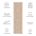 SAFAVIEH Courtyard Miljeta Indoor/ Outdoor Waterproof Patio Backyard Rug