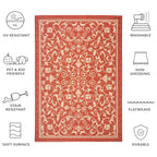 SAFAVIEH Courtyard Miljeta Indoor/ Outdoor Waterproof Patio Backyard Rug