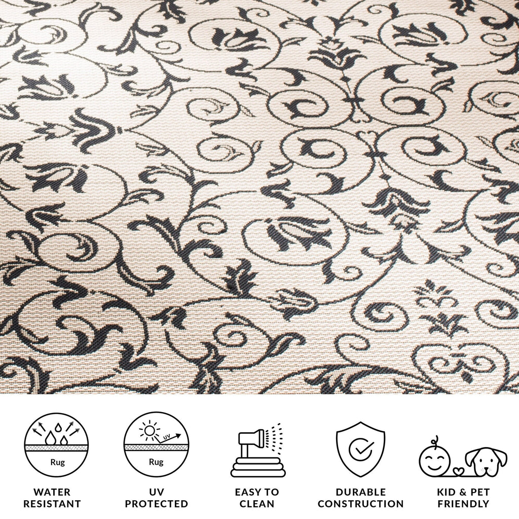 SAFAVIEH Courtyard Miljeta Indoor/ Outdoor Waterproof Patio Backyard Rug