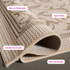 SAFAVIEH Courtyard Miljeta Indoor/ Outdoor Waterproof Patio Backyard Rug