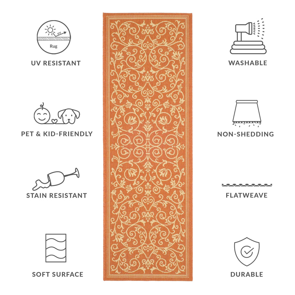 SAFAVIEH Courtyard Miljeta Indoor/ Outdoor Waterproof Patio Backyard Rug