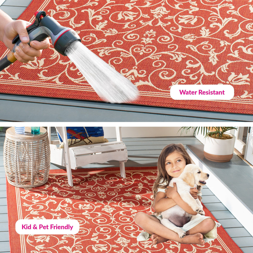 SAFAVIEH Courtyard Miljeta Indoor/ Outdoor Waterproof Patio Backyard Rug