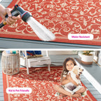 SAFAVIEH Courtyard Miljeta Indoor/ Outdoor Waterproof Patio Backyard Rug