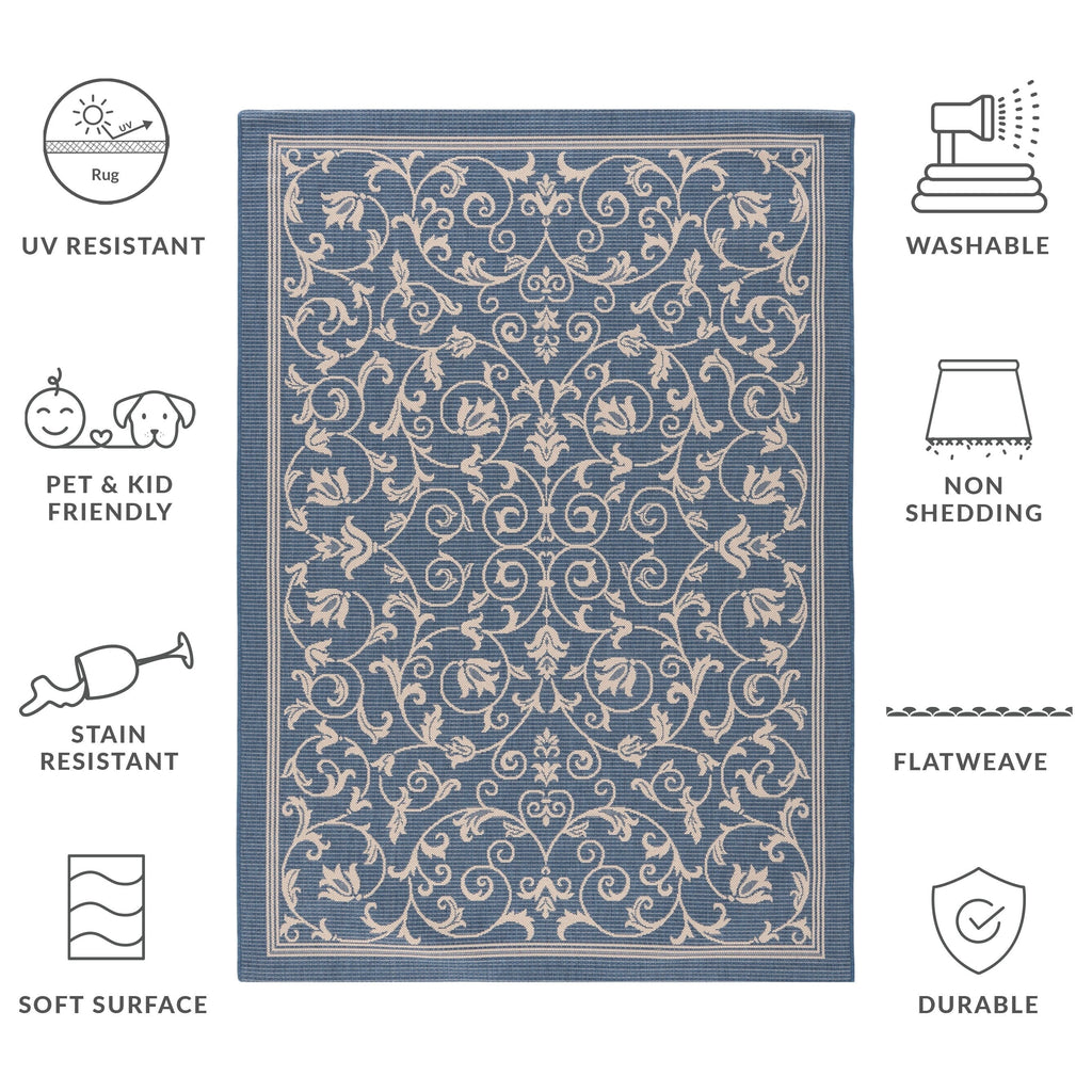 SAFAVIEH Courtyard Miljeta Indoor/ Outdoor Waterproof Patio Backyard Rug