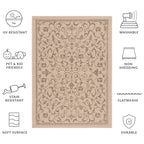SAFAVIEH Courtyard Miljeta Indoor/ Outdoor Waterproof Patio Backyard Rug