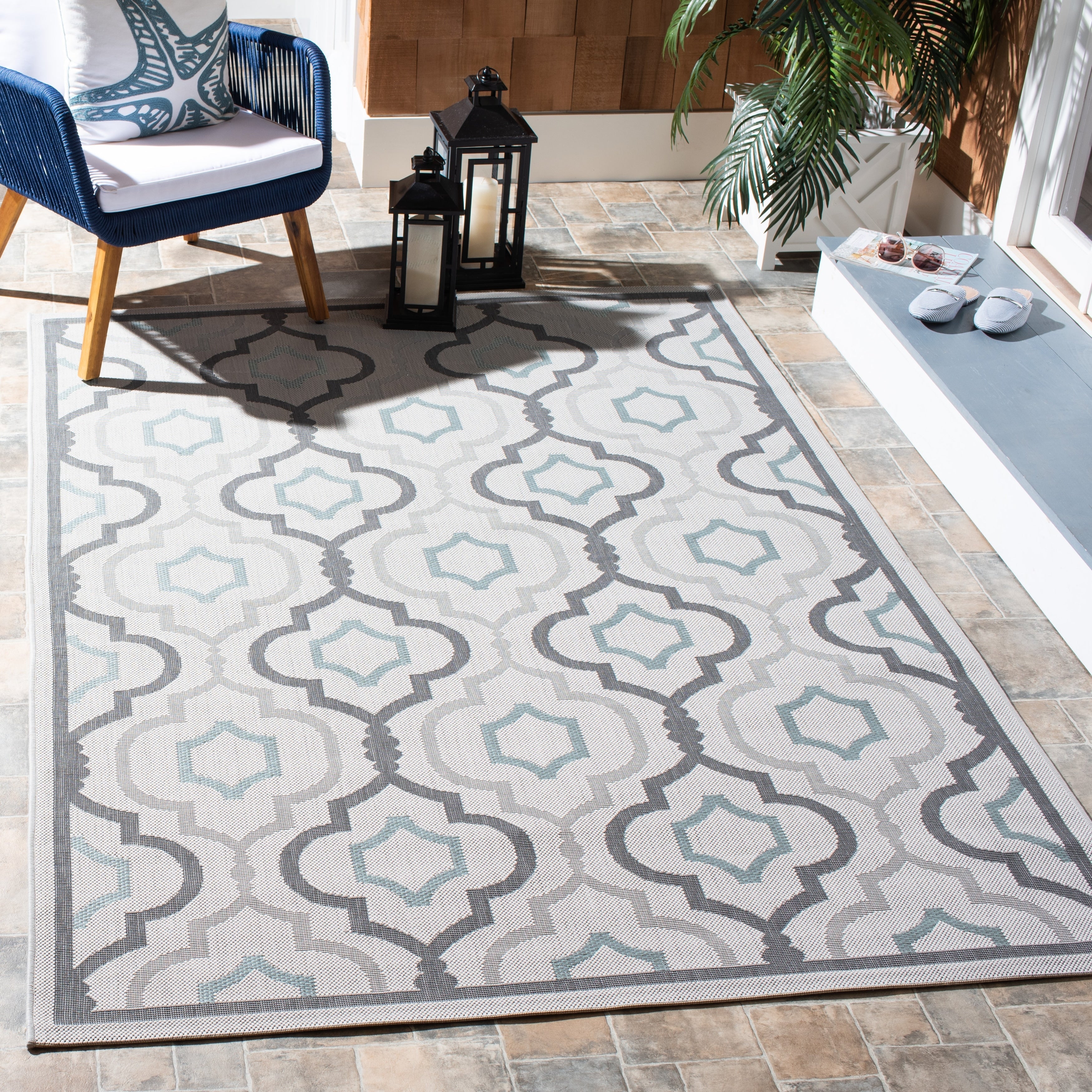 SAFAVIEH Courtyard Oyvor Indoor/ Outdoor Waterproof Patio Backyard Rug