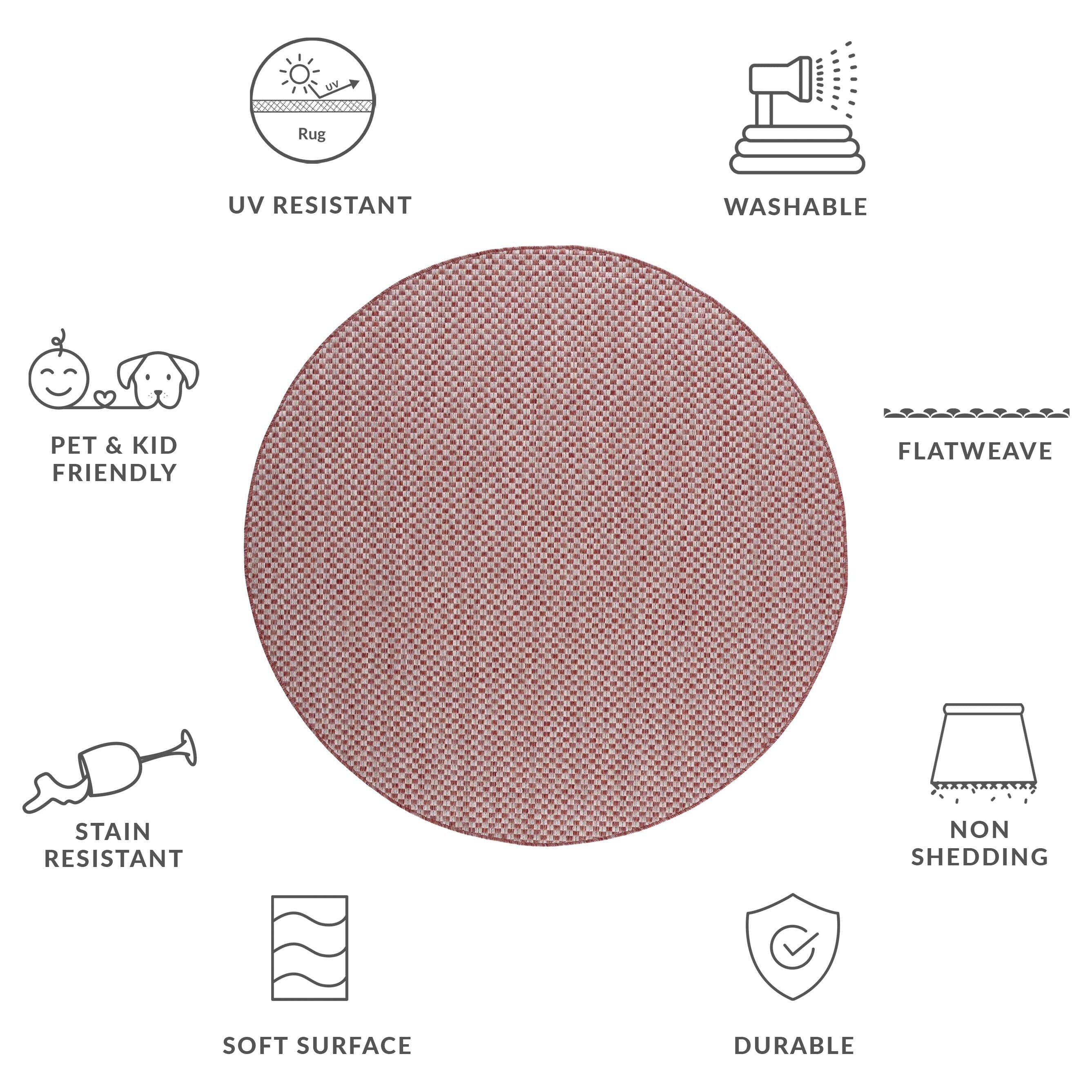 SAFAVIEH Courtyard Ragini Indoor/Outdoor Waterproof Patio Backyard Rug