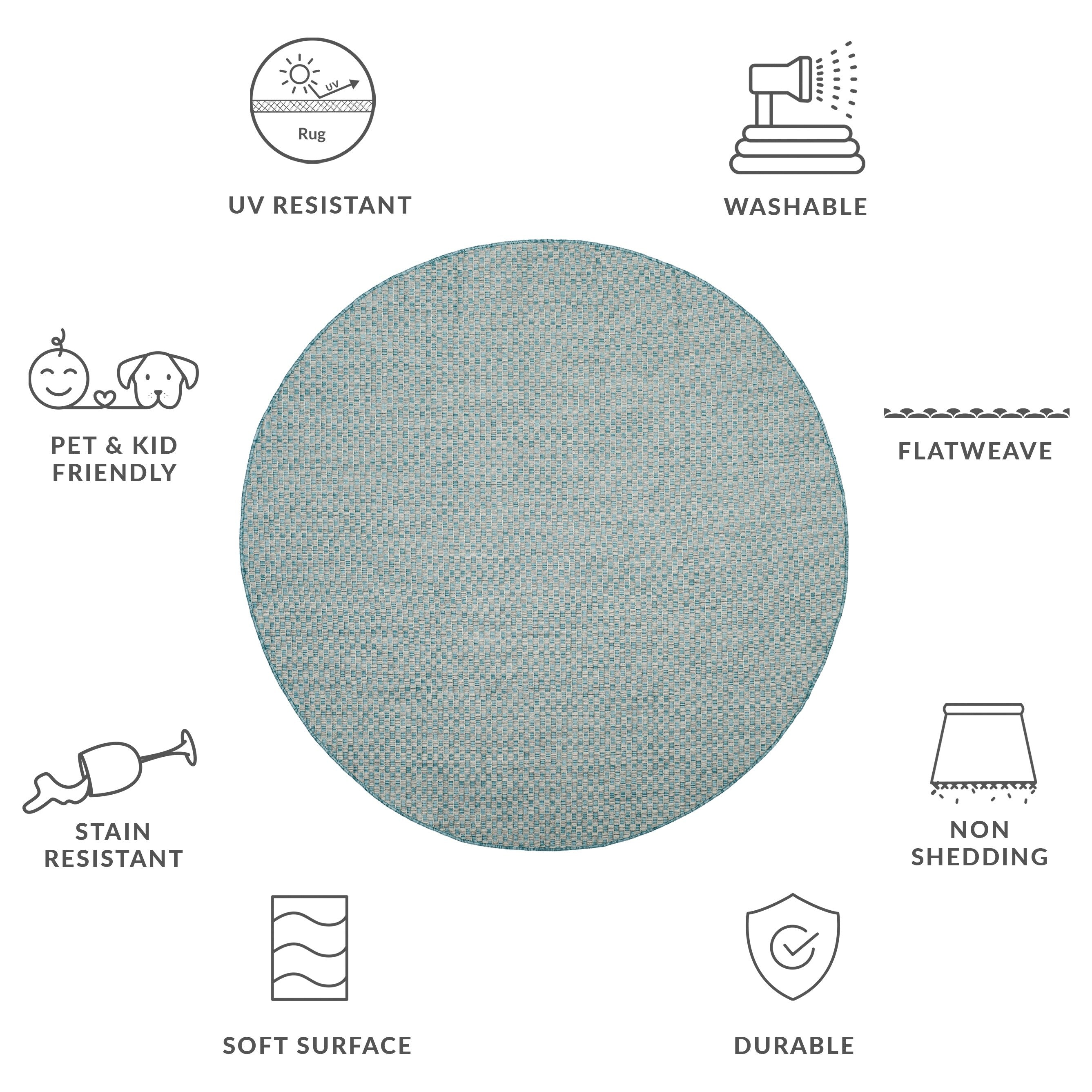 SAFAVIEH Courtyard Ragini Indoor/Outdoor Waterproof Patio Backyard Rug