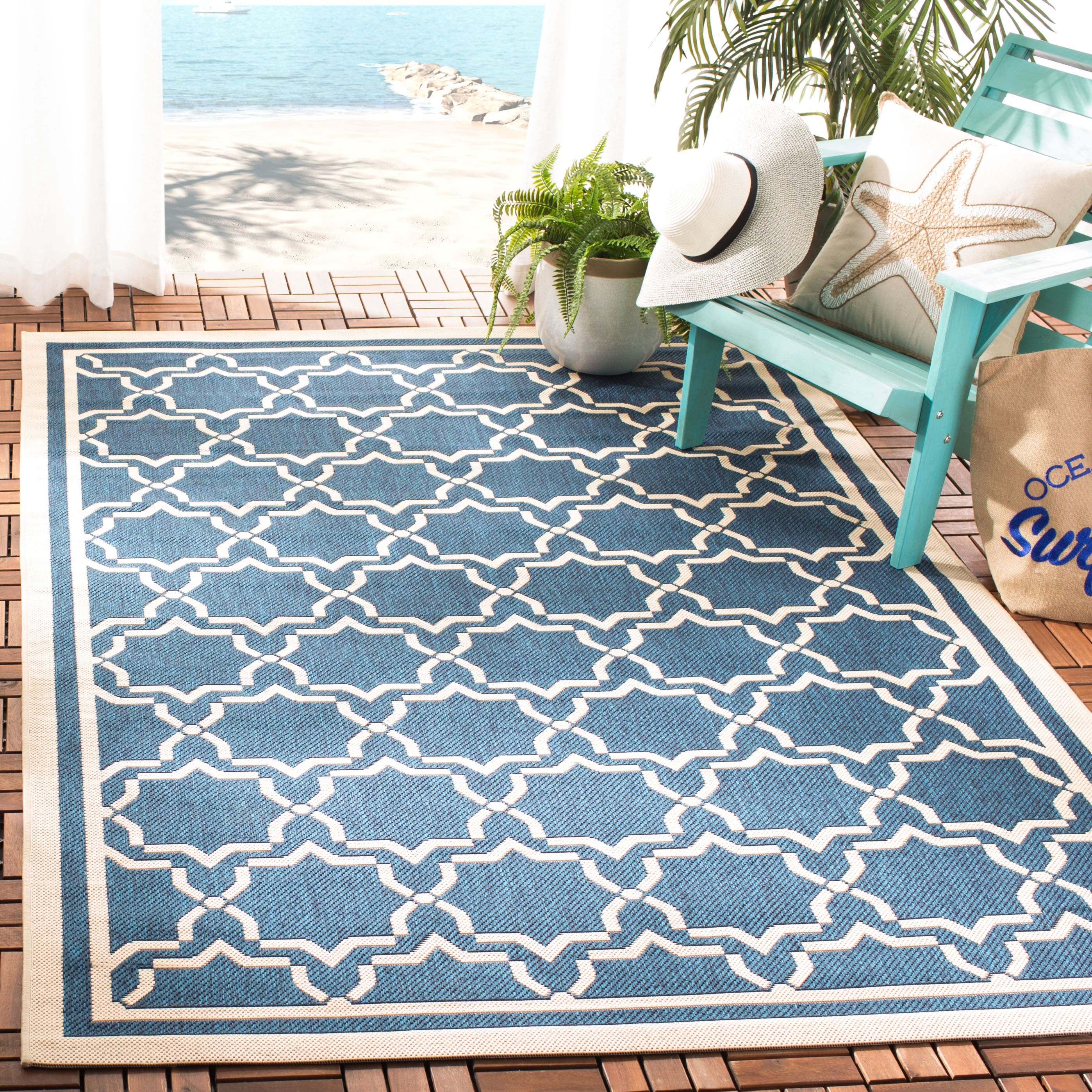 SAFAVIEH Courtyard Thomasina Indoor/ Outdoor Waterproof Patio Backyard Rug