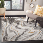 SAFAVIEH Craft Elvyra Modern Abstract Marble Pattern Rug