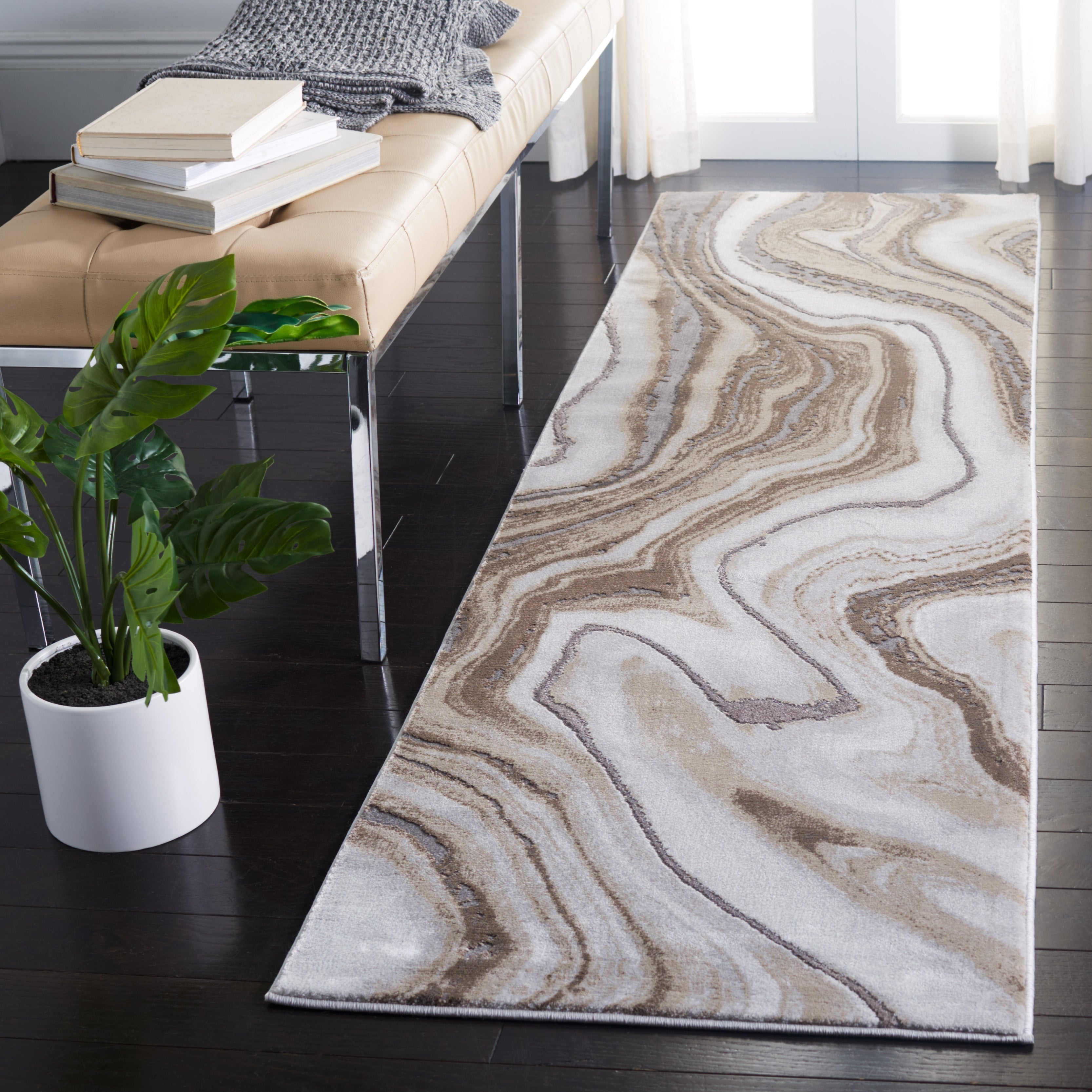 SAFAVIEH Craft Elvyra Modern Abstract Marble Pattern Rug