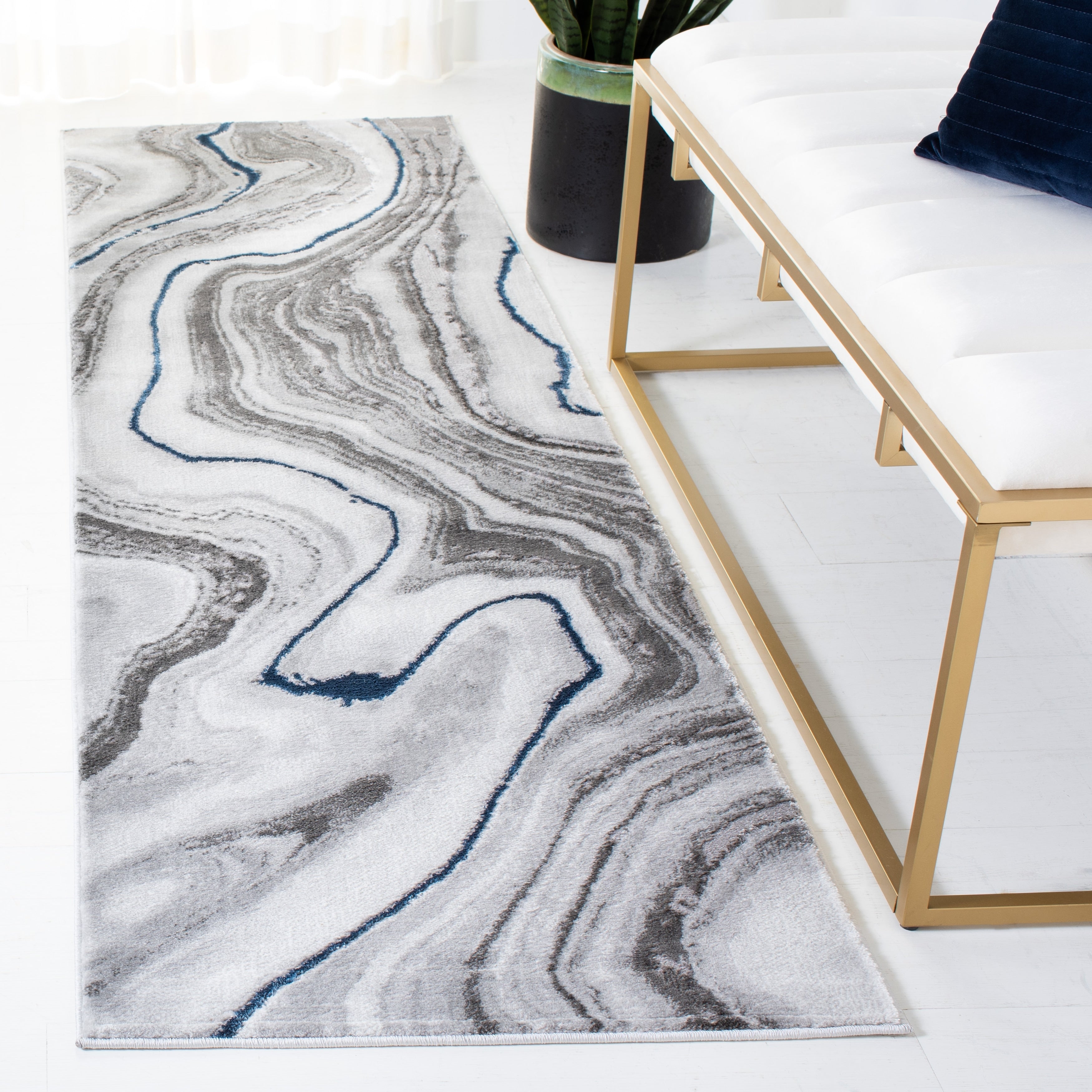 SAFAVIEH Craft Elvyra Modern Abstract Marble Pattern Rug