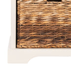 SAFAVIEH Euphemia Brown Woven Storage Basket Bench - 33.5 x 16.1 x 19.9 - 34Wx16Dx20H