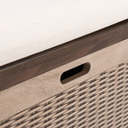 SAFAVIEH Fiorello 3-Drawer with Cushion Storage Bench - 47.3 W x 15 L x 19 H - 47Wx15Dx19H